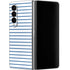 Blue and White Stripes Galaxy Z Fold4 5G Skin